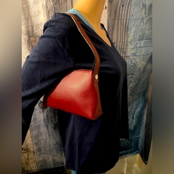 Burberry Small Red Handbag EUC Certified Authentic - Picture 1 of 10